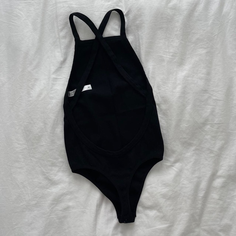 Black Ribbed Bodysuit - Picture 3 of 4